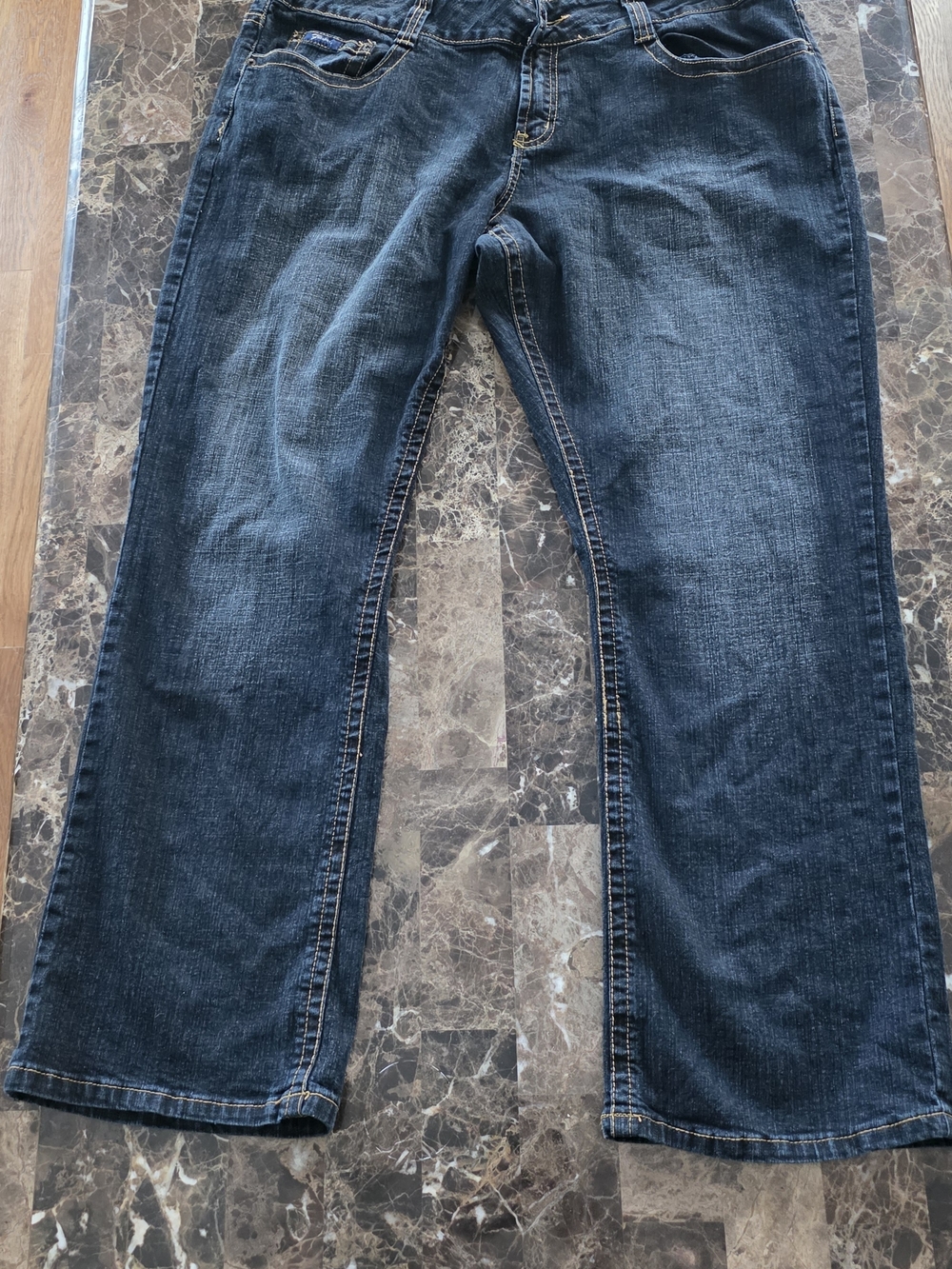The Flavour by Bubblegum Women's Wide-Leg Jeans in Dark Blue Size 22 - Picture 3 of 8